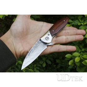 Firebird no logo Damascus steel folding knife UD405494